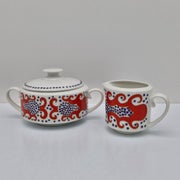 Arabia Esmeralda Sokerikko ja Kermakko