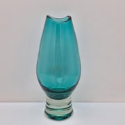 Riihim&auml;en Lasi, Runar Engblom Maljakko, turkoosi, signeerattu