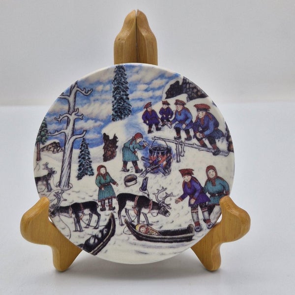 Arabia Sein&auml;lautanen, Lappalaiset Tauolla, Andreas Alariesto