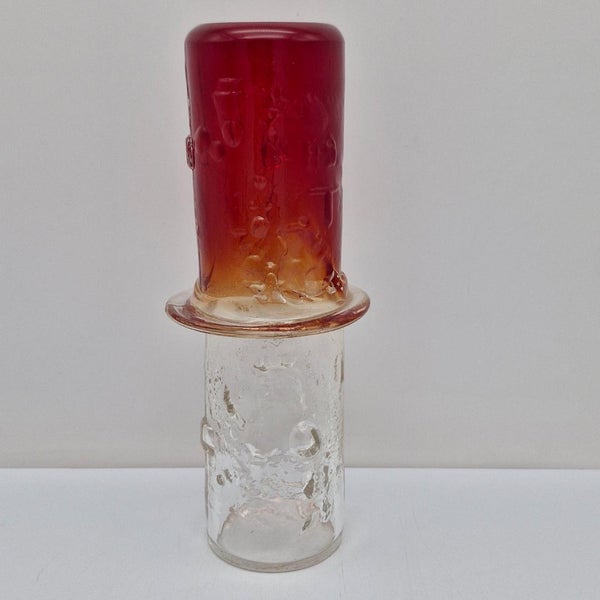 Nuutaj&auml;rvi, Oiva Toikka, Bambu Maljakko, pinainen-kirkas, signeerattu