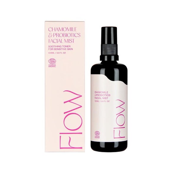 FLOW Probioottinen Luomukamomillavesi sopii &auml;rtyneelle, punoittavalle ja kuivalle iholle