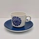 Arabia Hertta Kahvikuppi & Asetti, sininen